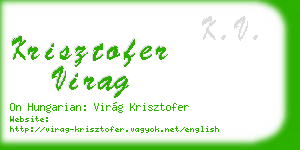 krisztofer virag business card