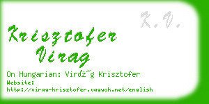 krisztofer virag business card